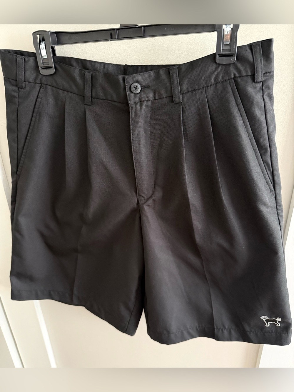 The Black Dog Black Flat-Front Men's Shorts